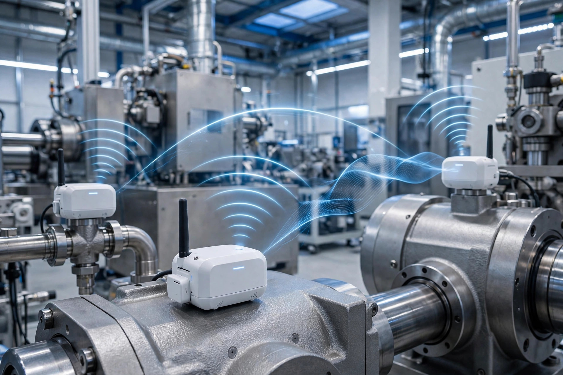 Wireless sensor network in a factory